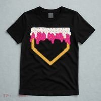 Baseball Ice Cream Dripping Drip T-Shirt thumb 5