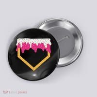 Baseball Ice Cream Dripping Drip Button thumb 0