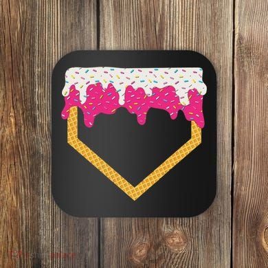 Baseball Ice Cream Dripping Drip Coaster