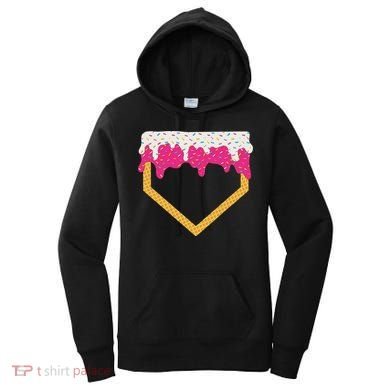 Baseball Ice Cream Dripping Drip Women's Hoodie