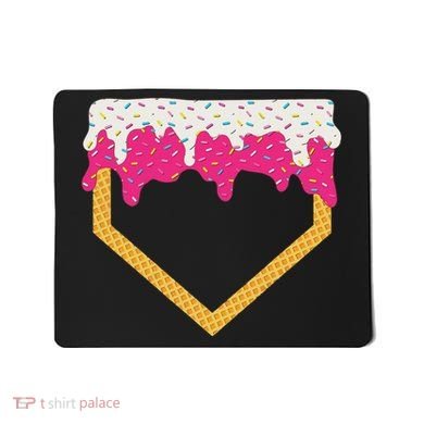 Baseball Ice Cream Dripping Drip Mousepad