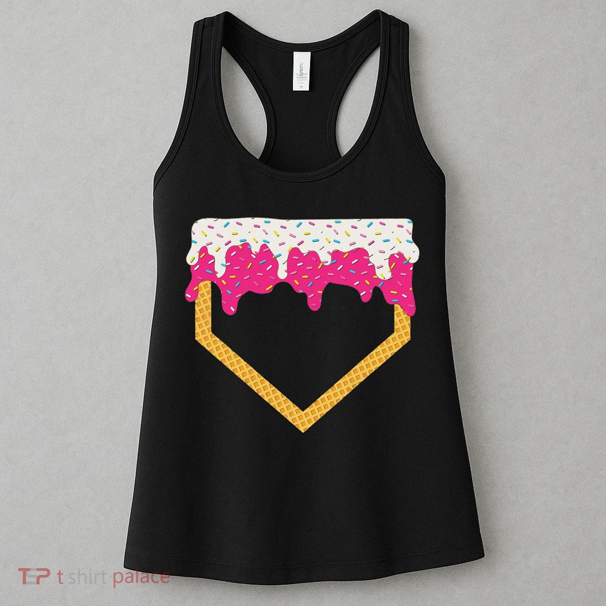 Baseball Ice Cream Dripping Drip Women's Tank Top