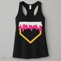 Baseball Ice Cream Dripping Drip Women's Tank Top thumb 3