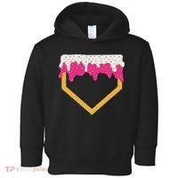 Baseball Ice Cream Dripping Drip Toddler Hoodie thumb 0