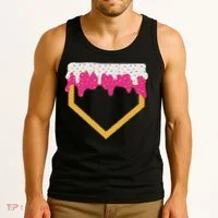 Baseball Ice Cream Dripping Drip Tank Top thumb 3