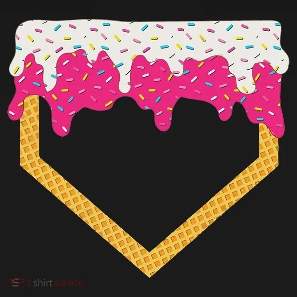 Baseball Ice Cream Dripping Drip Tank Top
