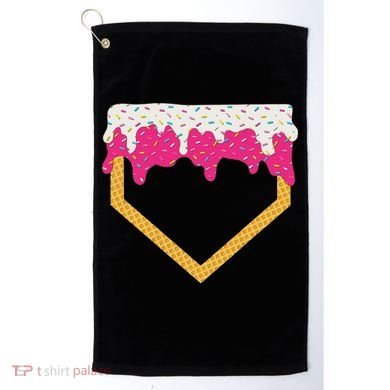 Baseball Ice Cream Dripping Drip Golf Towel
