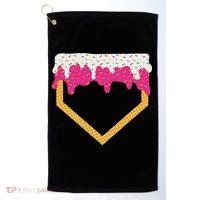 Baseball Ice Cream Dripping Drip Golf Towel thumb 0