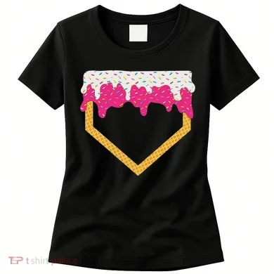 Baseball Ice Cream Dripping Drip Women's T-Shirt