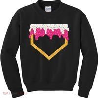 Baseball Ice Cream Dripping Drip Kids Sweatshirt thumb 0