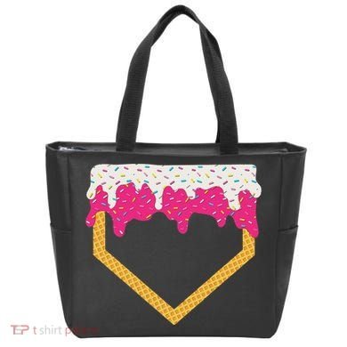 Baseball Ice Cream Dripping Drip Tote Bag