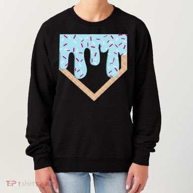 Baseball Ice Cream Dripping Home Plate Drip Women's Sweatshirt