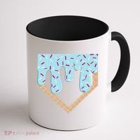 Baseball Ice Cream Dripping Home Plate Drip Coffee Mug thumb 1