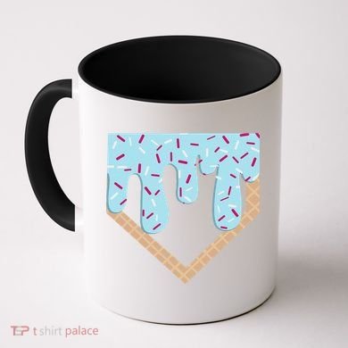 Baseball Ice Cream Dripping Home Plate Drip Coffee Mug