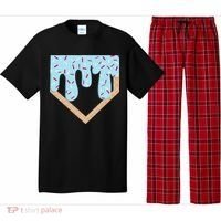Baseball Ice Cream Dripping Home Plate Drip Pajama Set thumb 0