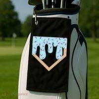 Baseball Ice Cream Dripping Home Plate Drip Golf Towel thumb 2