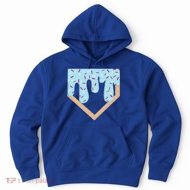 Baseball Ice Cream Dripping Home Plate Drip Hoodie