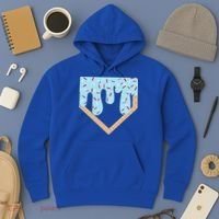 Baseball Ice Cream Dripping Home Plate Drip Hoodie thumb 3