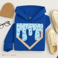 Baseball Ice Cream Dripping Home Plate Drip Hoodie thumb 4