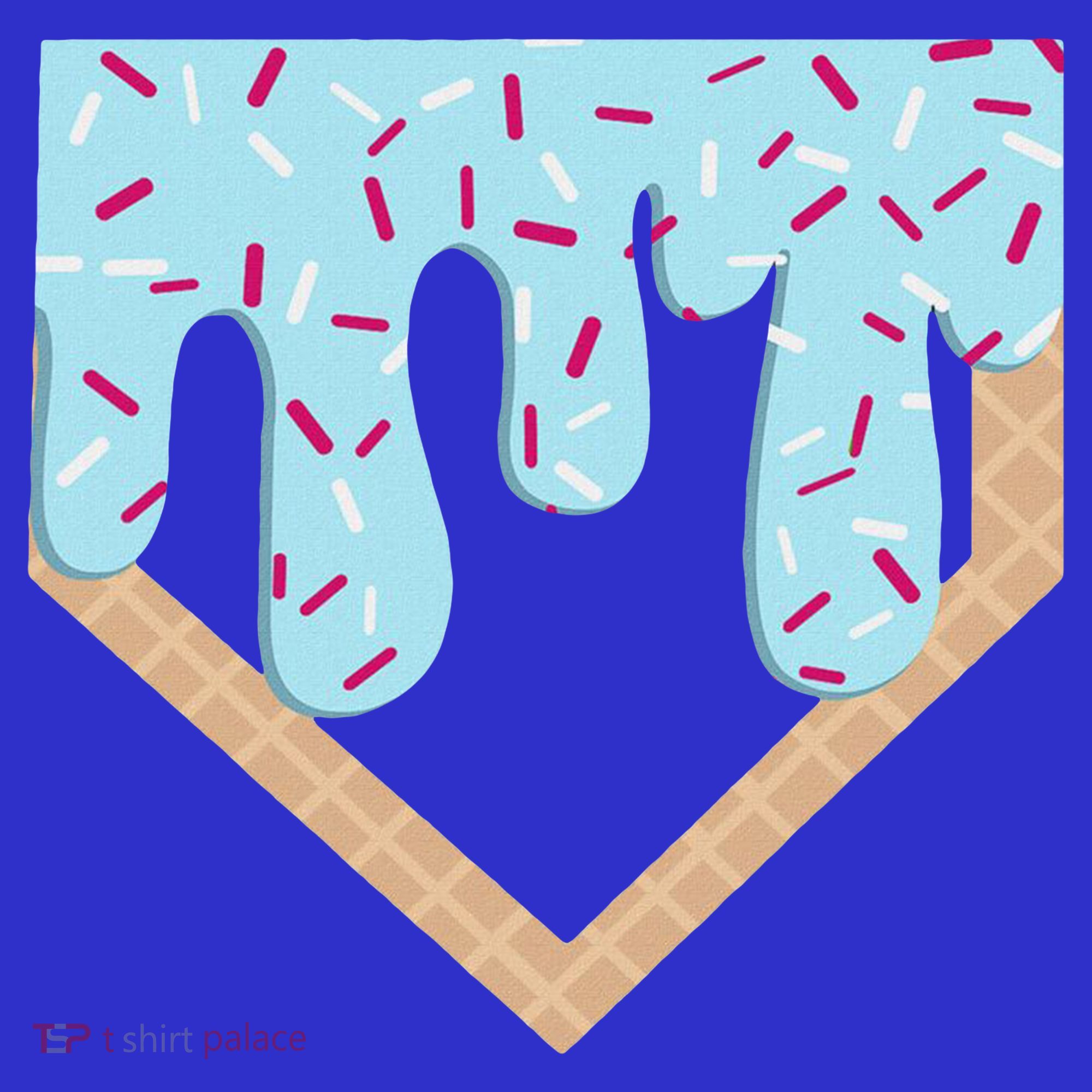Baseball Ice Cream Dripping Home Plate Drip Hoodie