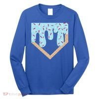 Baseball Ice Cream Dripping Home Plate Drip Long Sleeve Shirt thumb 0