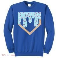 Baseball Ice Cream Dripping Home Plate Drip Sweatshirt thumb 0