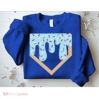Baseball Ice Cream Dripping Home Plate Drip Sweatshirt thumb 2