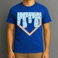 Baseball Ice Cream Dripping Home Plate Drip T-Shirt thumb 3