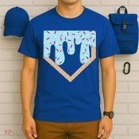 Baseball Ice Cream Dripping Home Plate Drip T-Shirt thumb 6