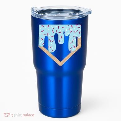 Baseball Ice Cream Dripping Home Plate Drip Tumbler