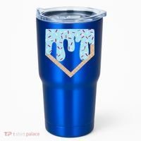 Baseball Ice Cream Dripping Home Plate Drip Tumbler thumb 0