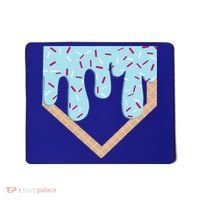Baseball Ice Cream Dripping Home Plate Drip Mousepad thumb 0
