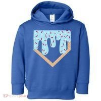 Baseball Ice Cream Dripping Home Plate Drip Toddler Hoodie thumb 0