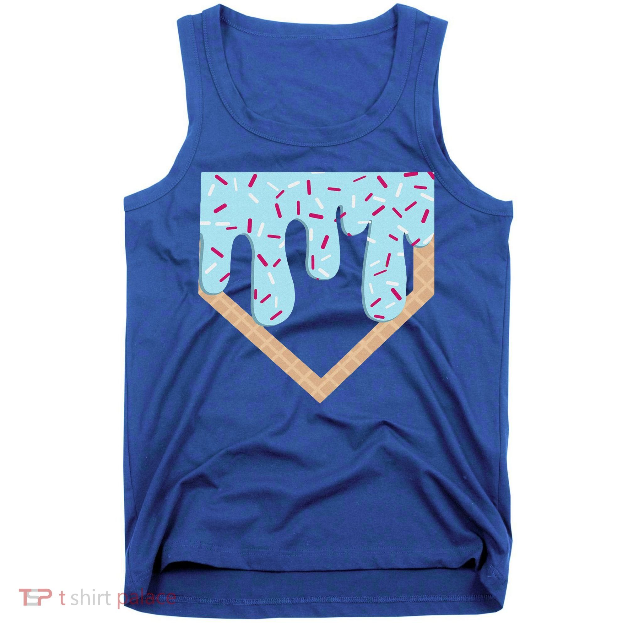 Baseball Ice Cream Dripping Home Plate Drip Tank Top