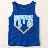 Baseball Ice Cream Dripping Home Plate Drip Tank Top thumb 2