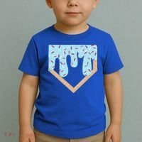 Baseball Ice Cream Dripping Home Plate Drip Toddler T-Shirt thumb 2