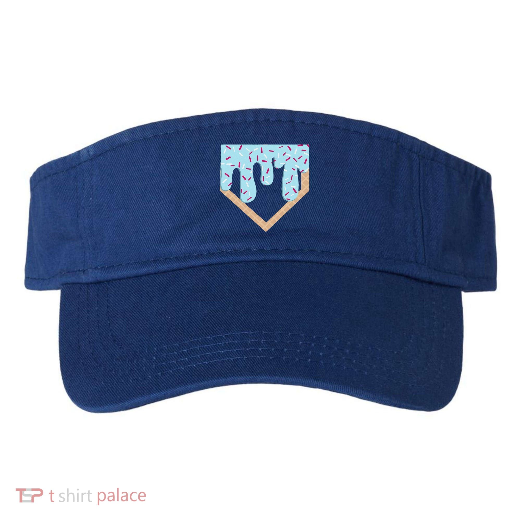 Baseball Ice Cream Dripping Home Plate Drip Visor