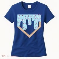 Baseball Ice Cream Dripping Home Plate Drip Women's T-Shirt thumb 0