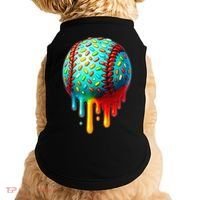 Baseball Ice Cream Dripping Baseball Home Plate Drip Doggie Tank thumb 0