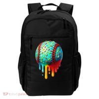 Baseball Ice Cream Dripping Baseball Home Plate Drip Backpack thumb 0