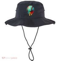Baseball Ice Cream Dripping Baseball Home Plate Drip Bucket Hat thumb 0