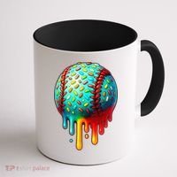 Baseball Ice Cream Dripping Baseball Home Plate Drip Coffee Mug thumb 1