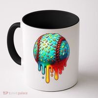 Baseball Ice Cream Dripping Baseball Home Plate Drip Coffee Mug thumb 0