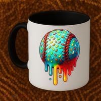 Baseball Ice Cream Dripping Baseball Home Plate Drip Coffee Mug thumb 2