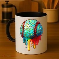 Baseball Ice Cream Dripping Baseball Home Plate Drip Coffee Mug thumb 4