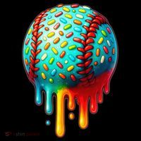 Baseball Ice Cream Dripping Baseball Home Plate Drip Coaster thumb 2