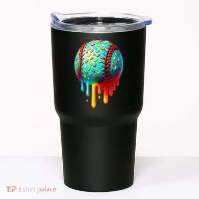 Baseball Ice Cream Dripping Baseball Home Plate Drip Tumbler