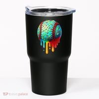 Baseball Ice Cream Dripping Baseball Home Plate Drip Tumbler thumb 0