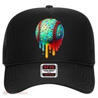 Baseball Ice Cream Dripping Baseball Home Plate Drip Hat thumb 0