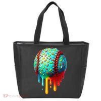 Baseball Ice Cream Dripping Baseball Home Plate Drip Tote Bag thumb 0